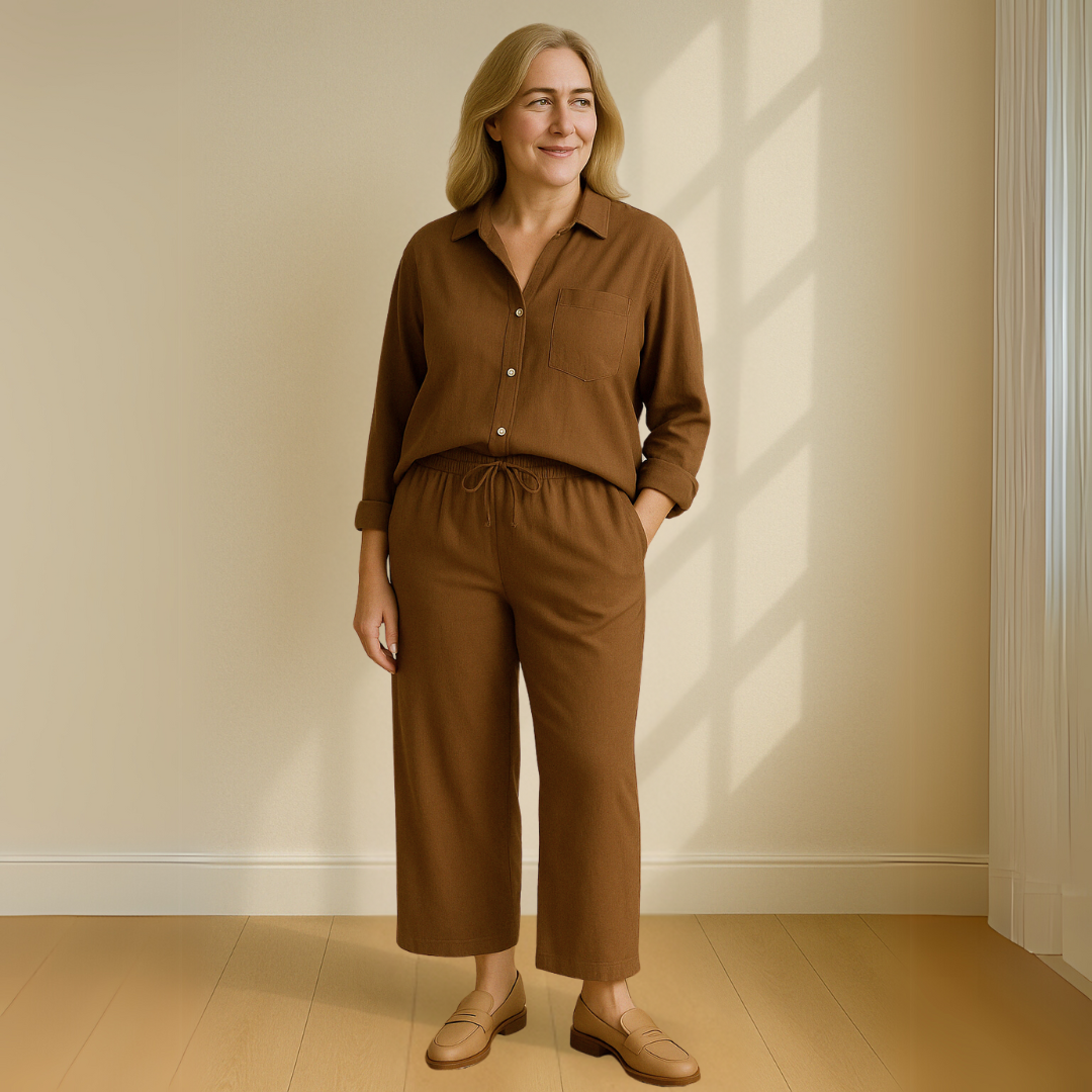 Yvonne™ | 2-delni set - Bluza in široke hlače