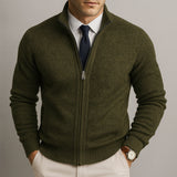Jake – Kardigan z zipom iz merino volne