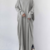 Serenya™ - Modna obleka z dolgimi rokavi in V-izrezom
