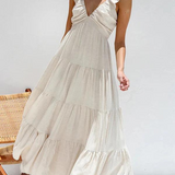 Janine™ | Elegantna obleka z V-izrezom