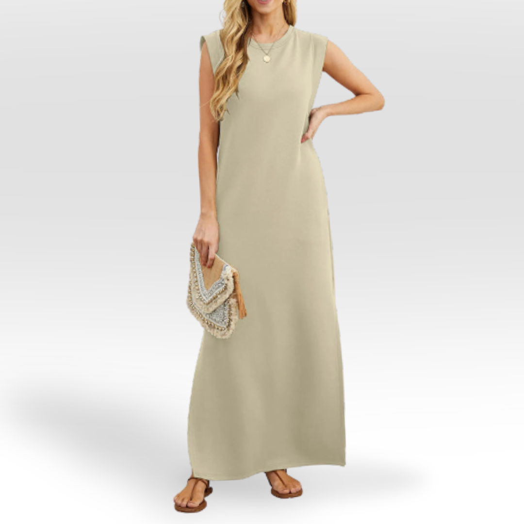 Ineke™ | Elegantna obleka z okroglim izrezom