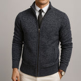 Jake – Kardigan z zipom iz merino volne