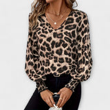 Stilizirana bluza z leopardjim vzorcem