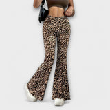 Leopardjeve Bootcut Hlače