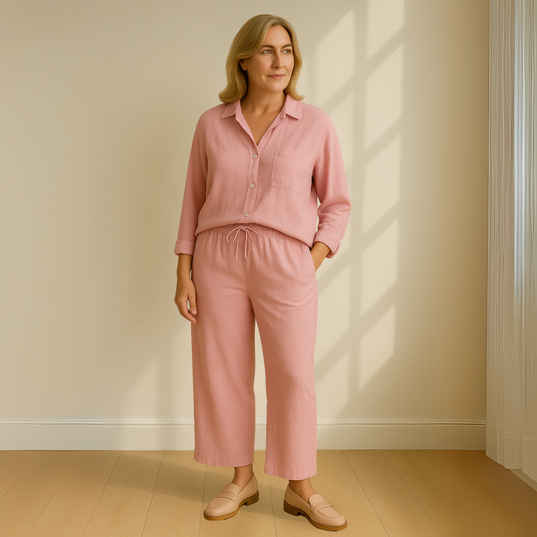 Yvonne™ | 2-delni set - Bluza in široke hlače