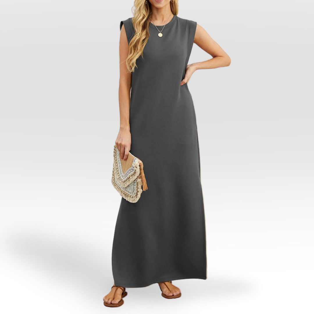 Ineke™ | Elegantna obleka z okroglim izrezom
