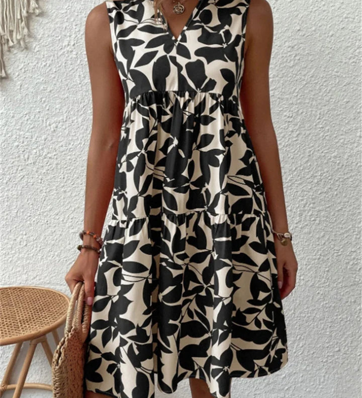 Maria™ | Elegantna obleka z V-izrezom