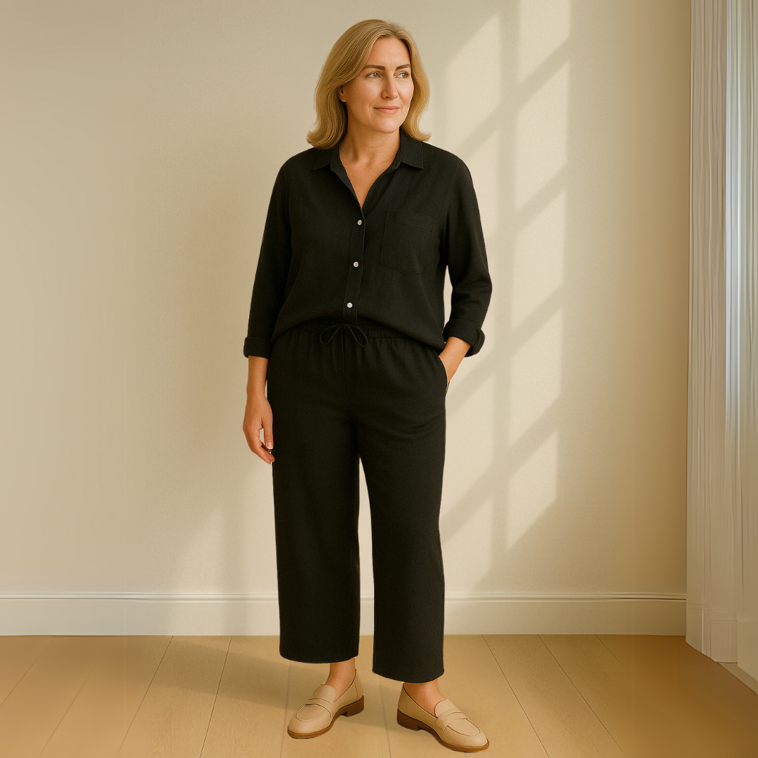 Yvonne™ | 2-delni set - Bluza in široke hlače