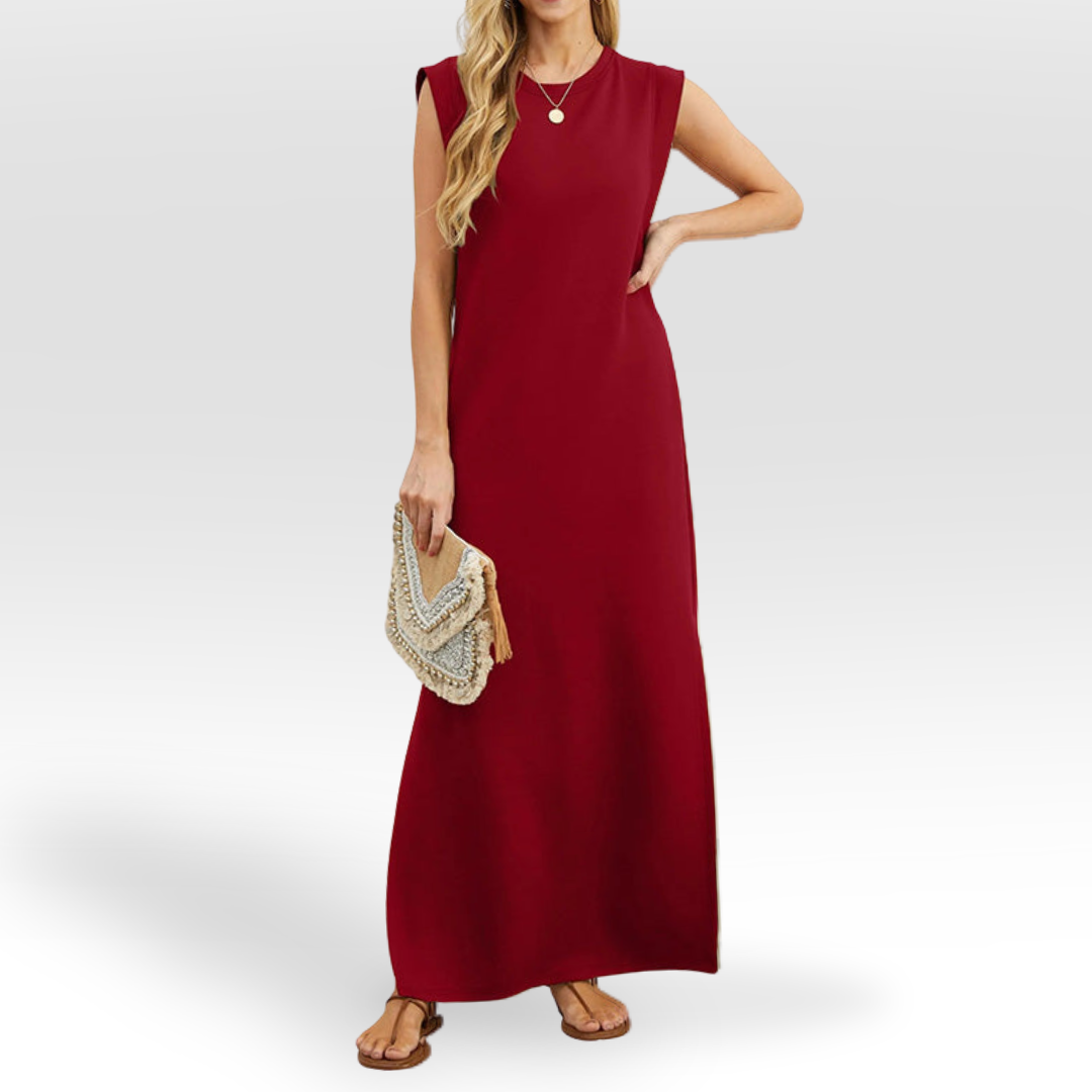 Ineke™ | Elegantna obleka z okroglim izrezom