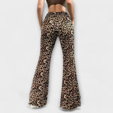 Leopardjeve Bootcut Hlače