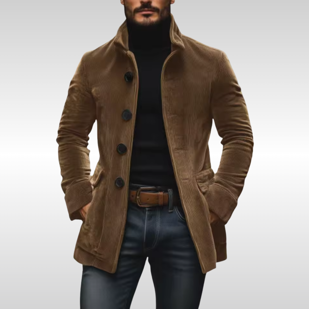 Jakub - Rjav kordni blazer