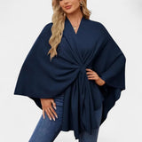 Daniela – Elegantno padajoče pončo z vozlom