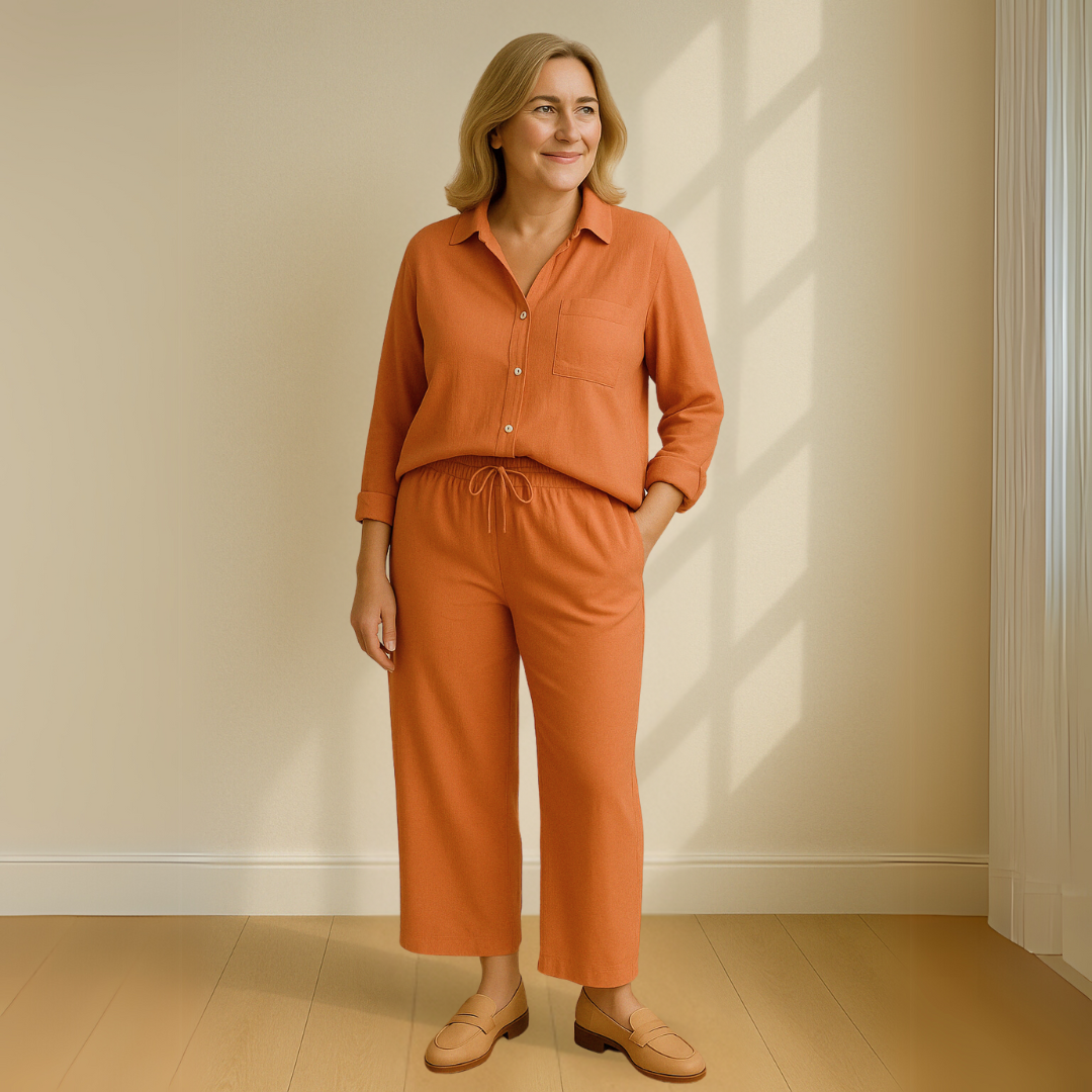 Yvonne™ | 2-delni set - Bluza in široke hlače