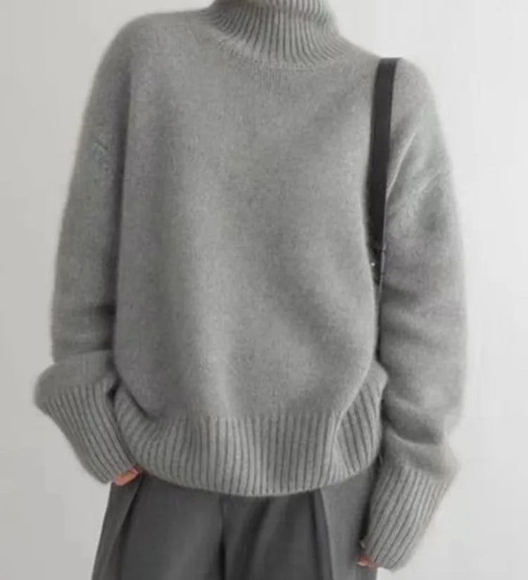 Collaria™ – Eleganten pulover z visokim ovratnikom