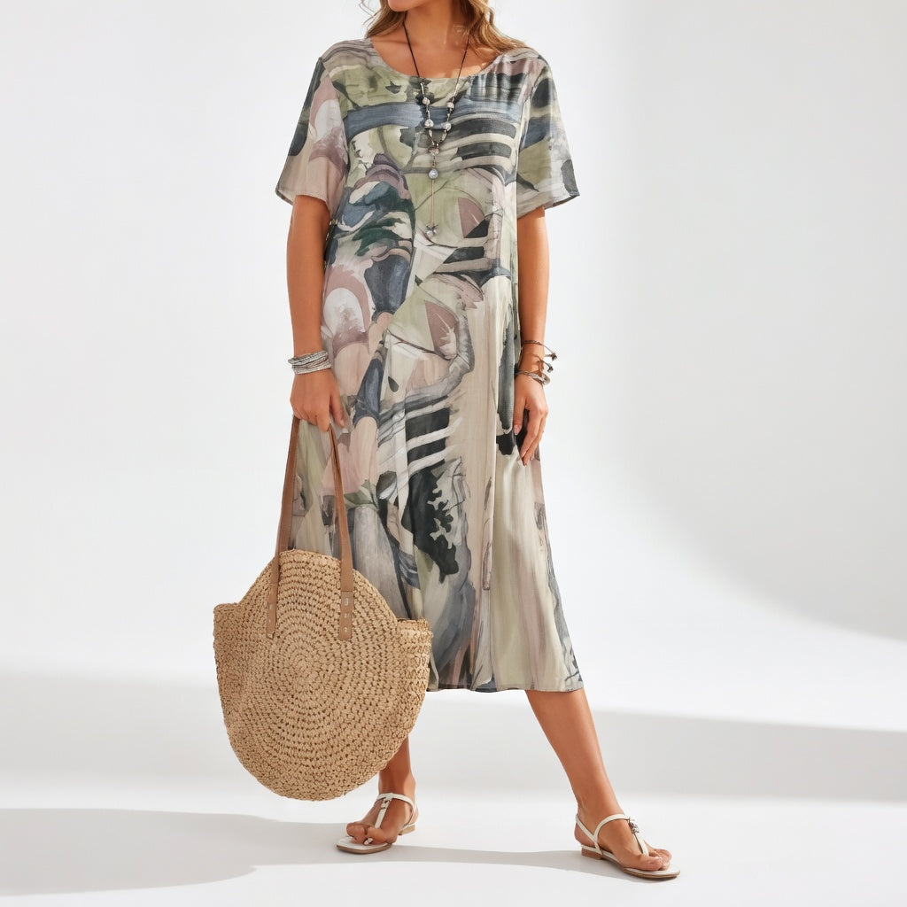 Keria™ - Umetniško in Pretanjeno Elegantno Maxi Obleko