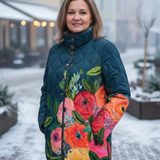Antonina – Piqué jakna z cvetličnim vzorcem Vintage
