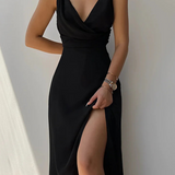 Marie™ | Elegantna obleka z visokim razporkom