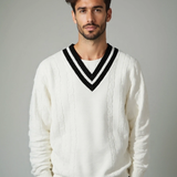 POUL™ | PULOVER Z V-IZREZOM
