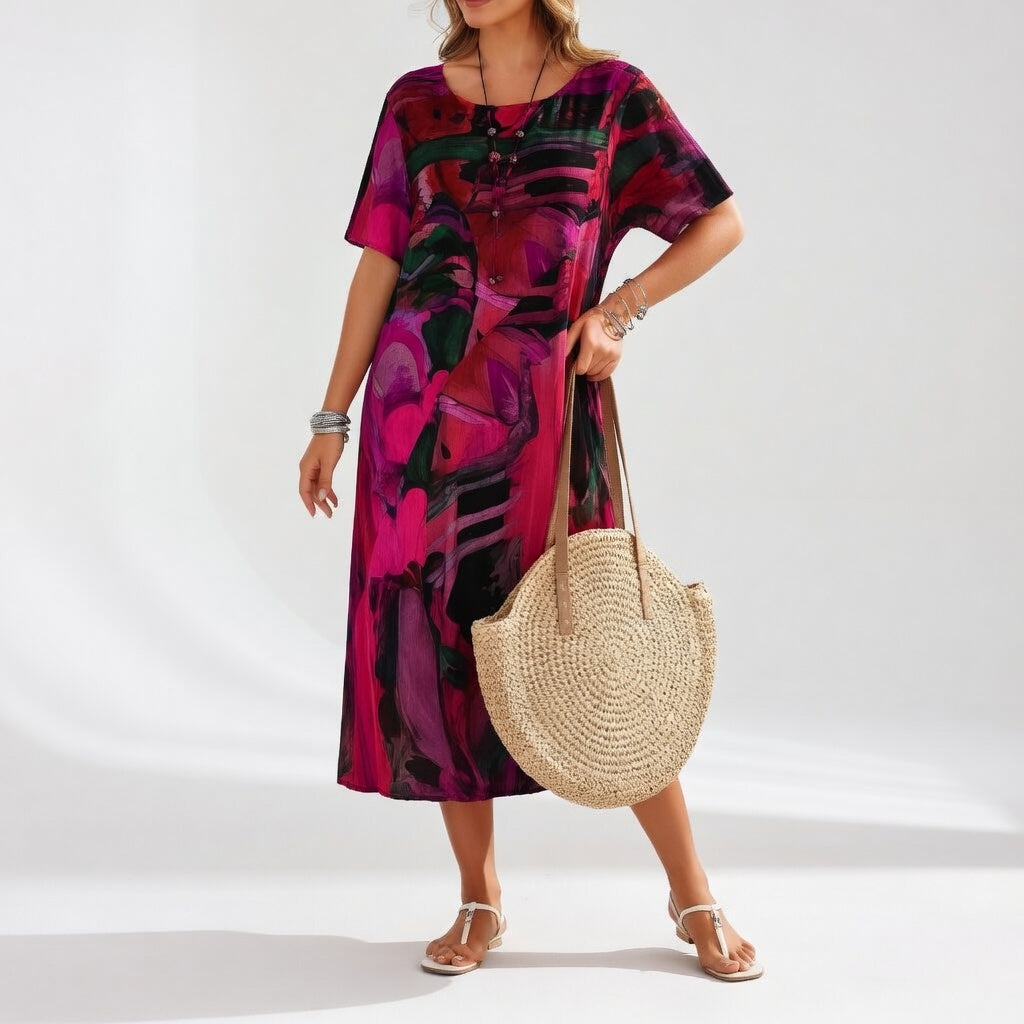 Keria™ - Umetniško in Pretanjeno Elegantno Maxi Obleko