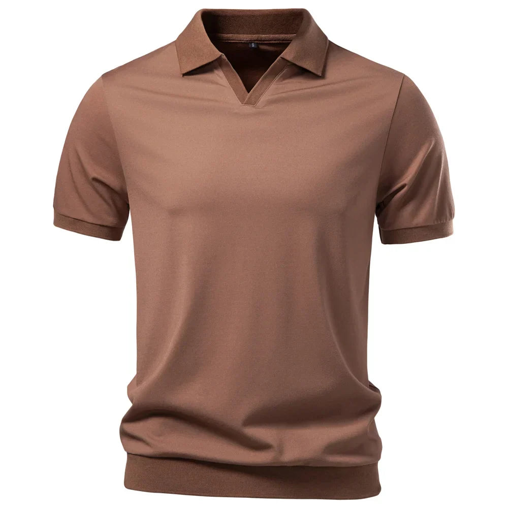 FRANK™ | POLO MAJICA Z V-IZREZOM, KI DIHA