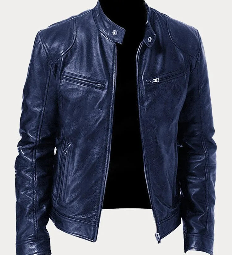 Viktor – Casual Usnjena Jakna Klasičen Design
