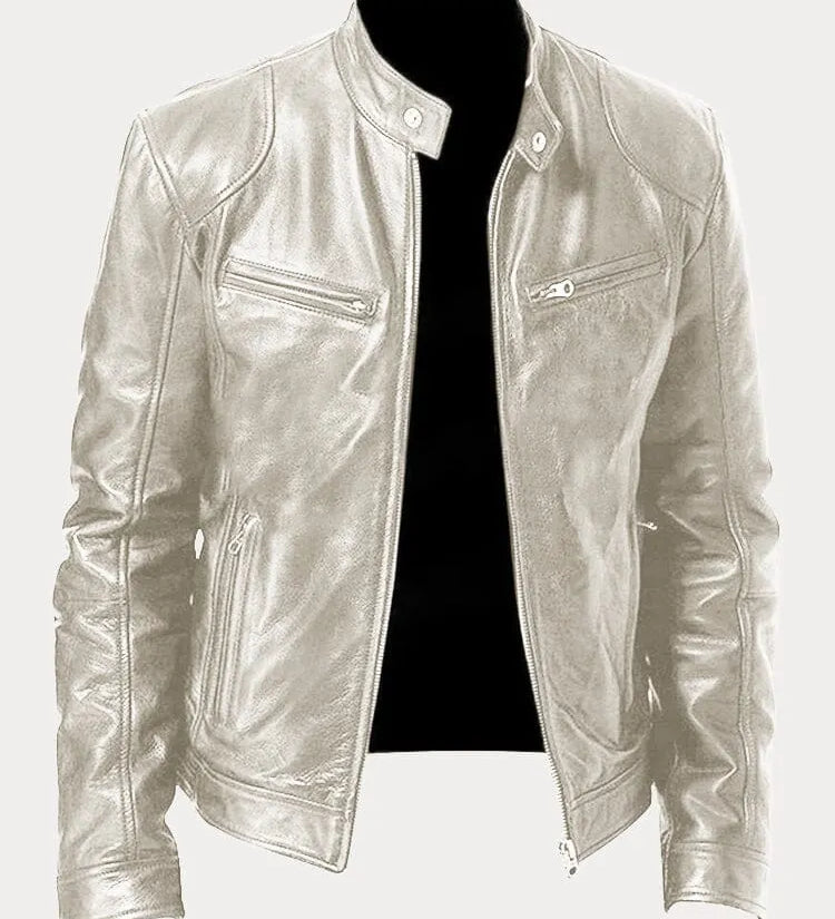 Viktor – Casual Usnjena Jakna Klasičen Design
