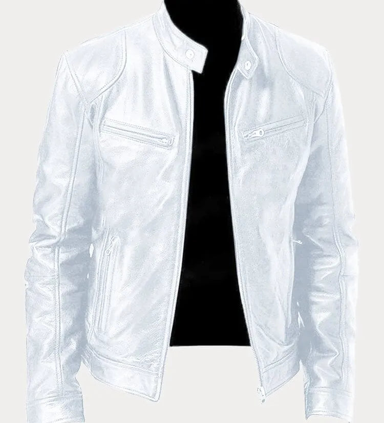 Viktor – Casual Usnjena Jakna Klasičen Design