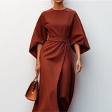 Cally™ - Dolga obleka s kimono rokavi