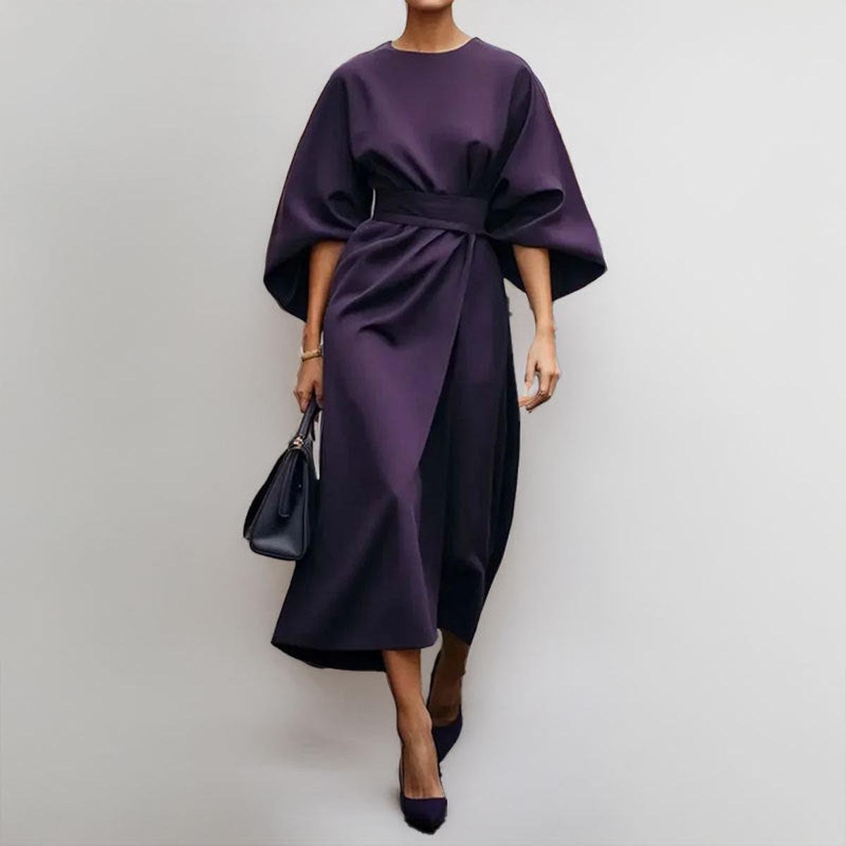 Cally™ - Dolga obleka s kimono rokavi