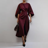 Cally™ - Dolga obleka s kimono rokavi