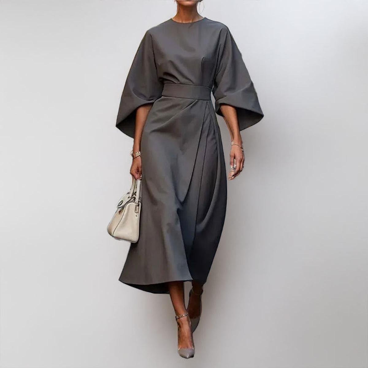 Cally™ - Dolga obleka s kimono rokavi