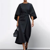 Cally™ - Dolga obleka s kimono rokavi