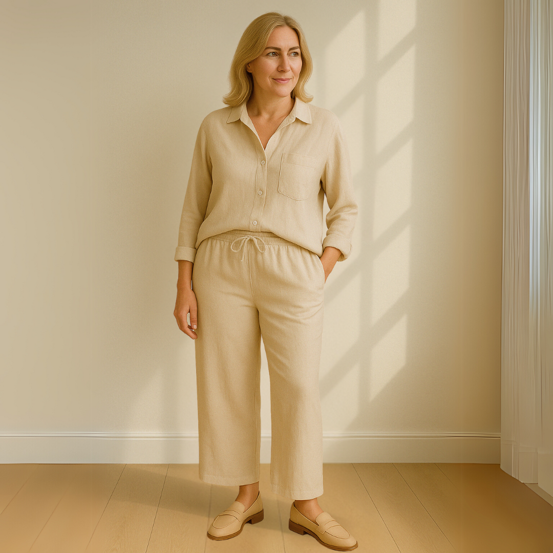 Yvonne™ | 2-delni set - Bluza in široke hlače