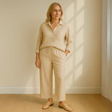 Yvonne™ | 2-delni set - Bluza in široke hlače