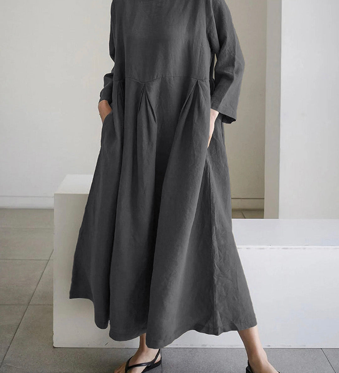 Jessica™ | Elegantna obleka z žepi